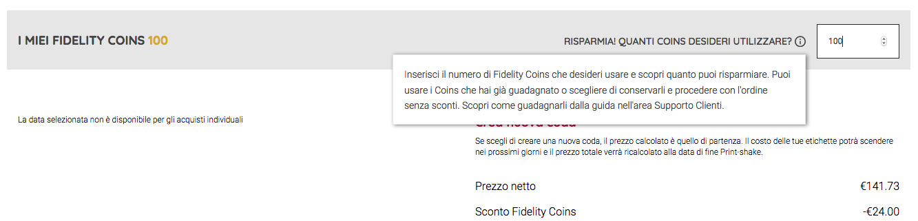 Minitesto Fidelity Coins - Labelado