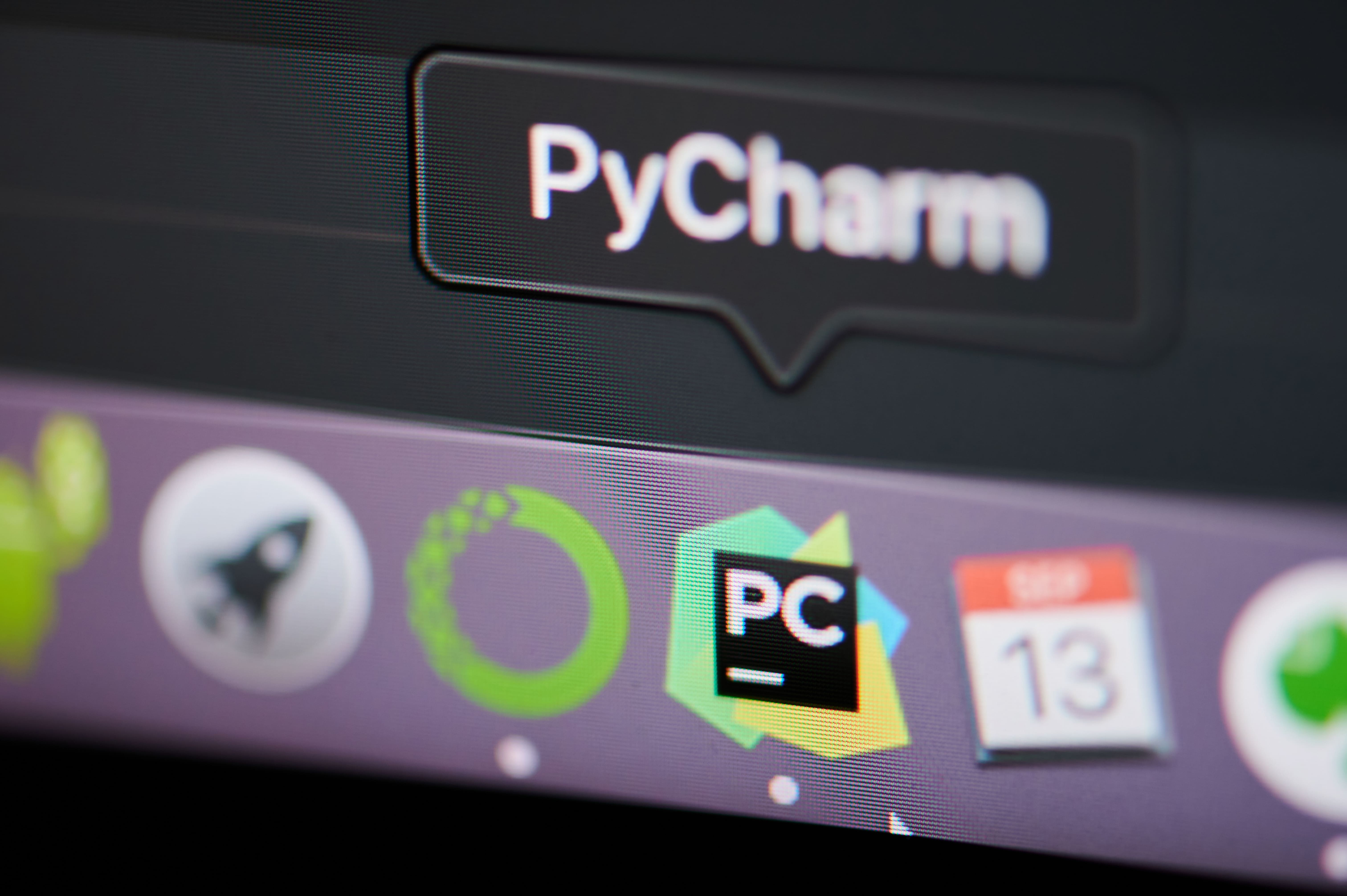 icona di PyCharm sul desktop di un pc